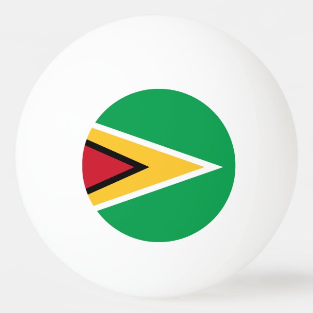 Balle De Ping Pong Drapeau de Guyana (Devant)