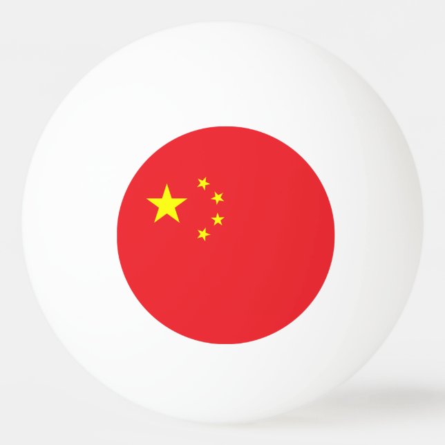 Balle De Ping Pong Drapeau de la Chine (Devant)