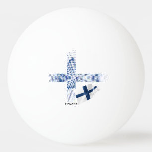 Balle De Ping Pong Drapeau de la Finlande
