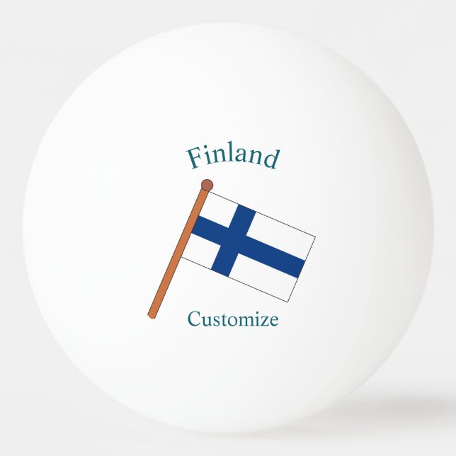 Balle De Ping Pong Drapeau de la Finlande Thunder_Cove (Devant)