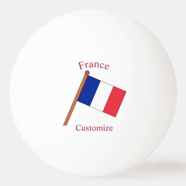 Balle De Ping Pong Drapeau de la France Thunder_Cove (Devant)