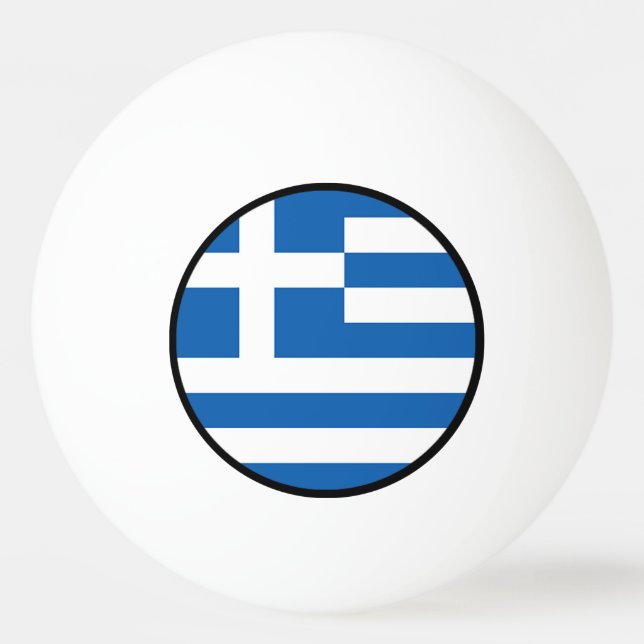 Balle De Ping Pong Drapeau de la Grèce, grec (Dos)