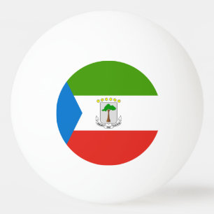 Balle De Ping Pong Drapeau de la Guinée équatoriale