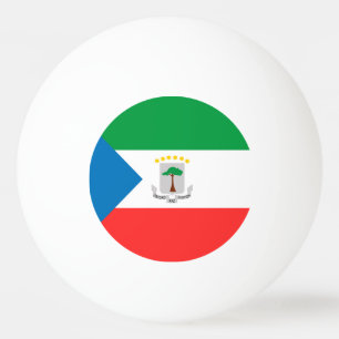 Balle De Ping Pong Drapeau de la Guinée équatoriale