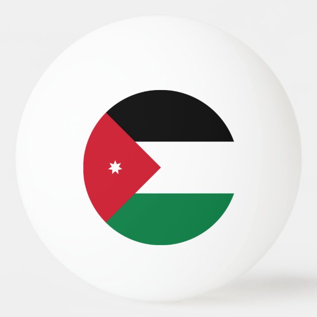 Balle De Ping Pong Drapeau de la Jordanie (Devant)