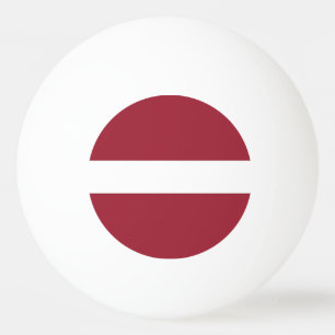 Balle De Ping Pong Drapeau de la Lettonie