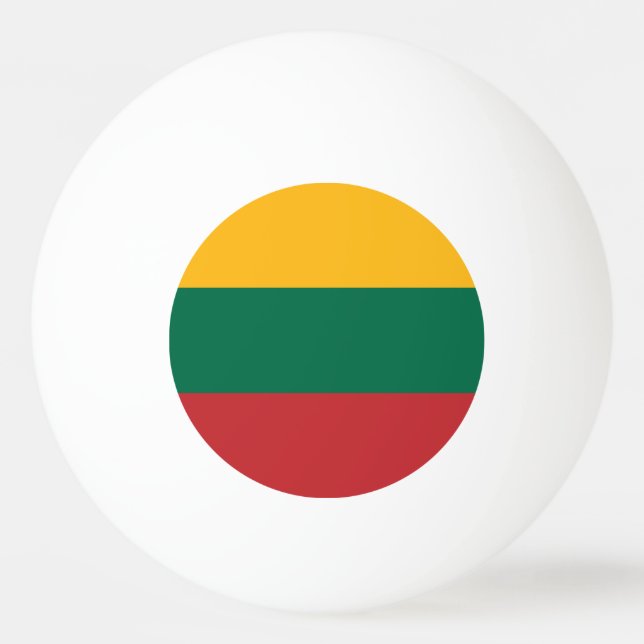 Balle De Ping Pong Drapeau de la Lituanie (Devant)