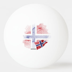 Balle De Ping Pong Drapeau de la Norvège