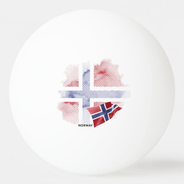 Balle De Ping Pong Drapeau de la Norvège (Devant)
