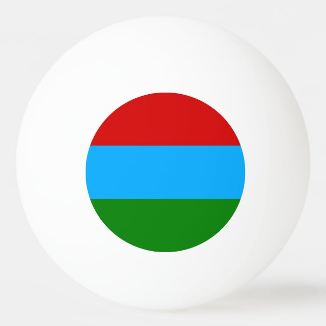 Balle De Ping Pong Drapeau de la République de Carélie (Devant)