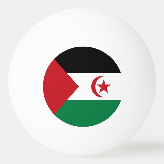 Balle De Ping Pong Drapeau de la République démocratique arabe sahrao (Devant)