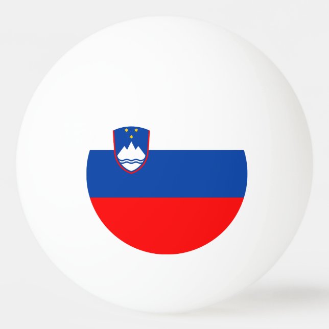 Balle De Ping Pong Drapeau de la Slovénie (Devant)