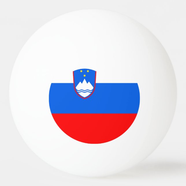 Balle De Ping Pong Drapeau de la Slovénie (Devant)