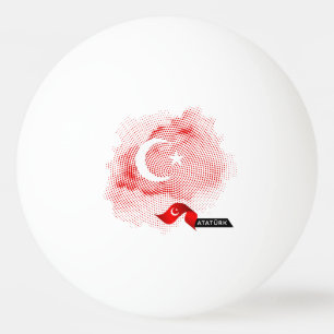 Balle De Ping Pong Drapeau de la Turquie