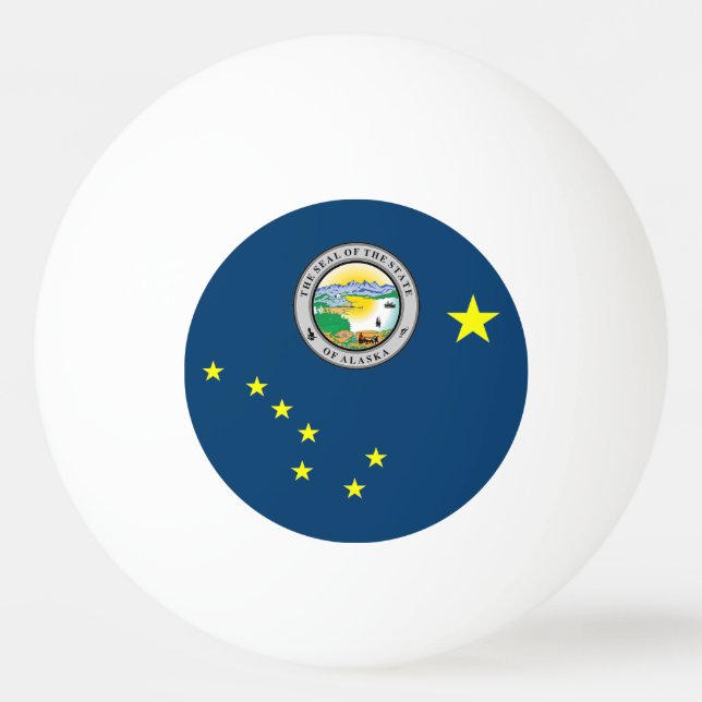 Balle De Ping Pong Drapeau de l'Alaska (Devant)
