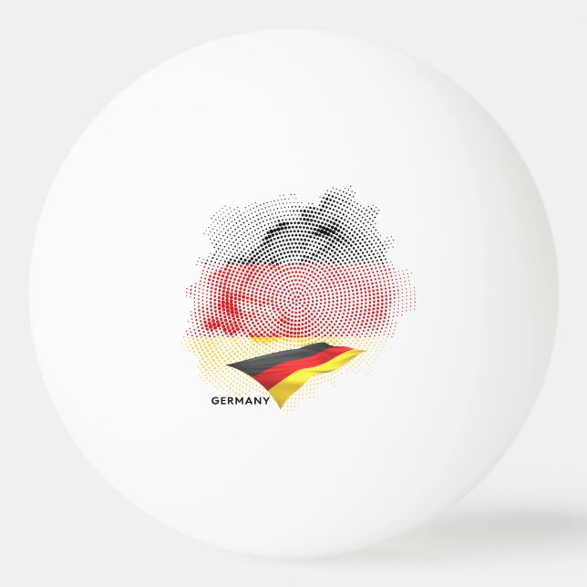 Balle De Ping Pong Drapeau de l'Allemagne (Devant)