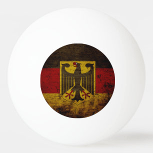 Balle De Ping Pong Drapeau de l'Allemagne Black Grunge