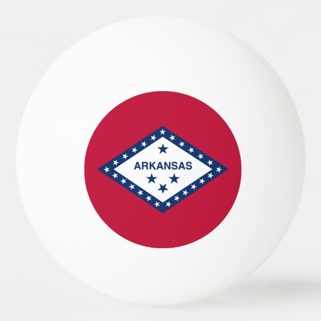 Balle De Ping Pong Drapeau de l'Arkansas (Dos)