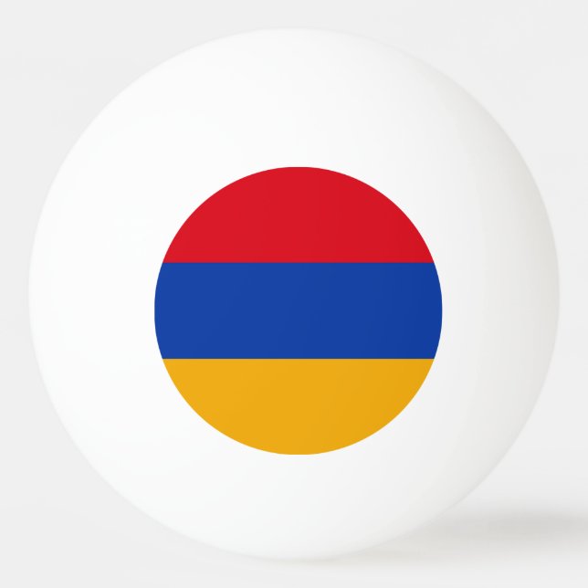 Balle De Ping Pong Drapeau de l'Arménie (Devant)