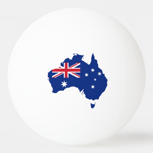 Balle De Ping Pong Drapeau de l'Australie (Devant)