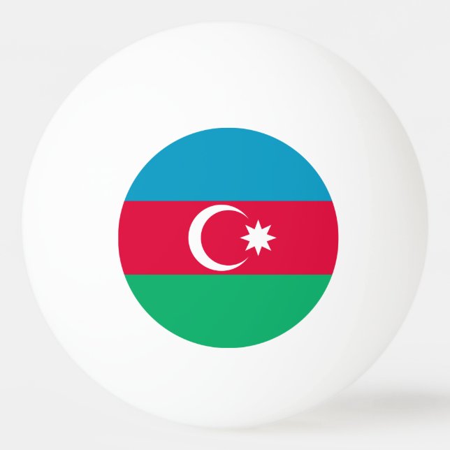 Balle De Ping Pong Drapeau de l'Azerbaïdjan patriotique (Devant)