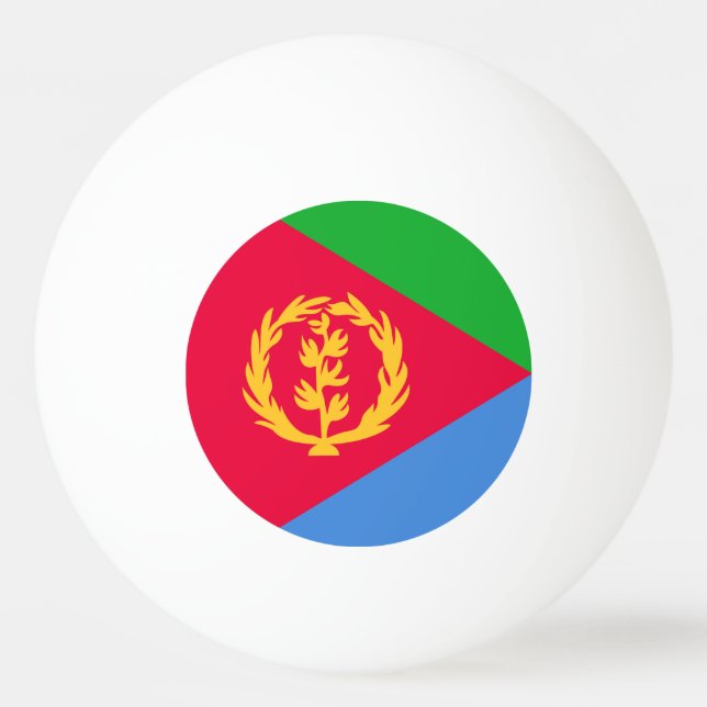Balle De Ping Pong Drapeau de l'Érythrée (Devant)