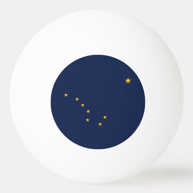 Balle De Ping Pong Drapeau de l'État d'Alaska (Dos)