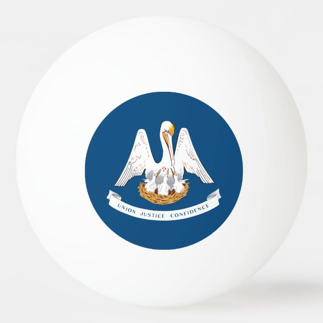 Balle De Ping Pong Drapeau de l'État de Louisiane (Devant)