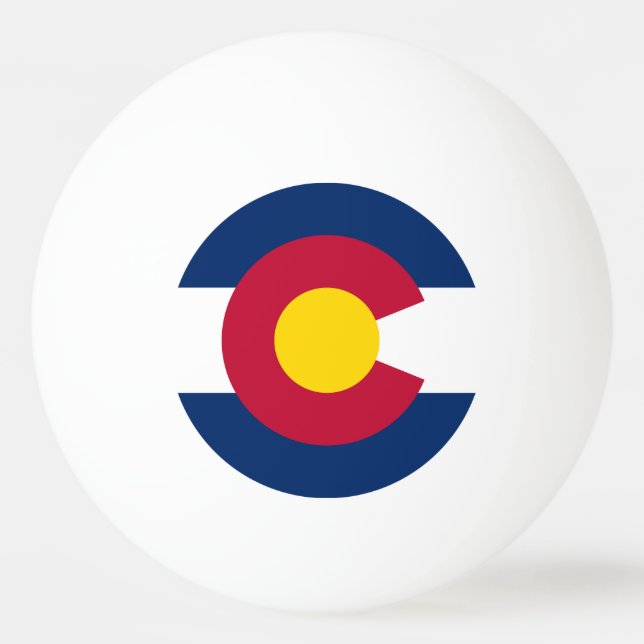 Balle De Ping Pong Drapeau de l'État du Colorado (Dos)