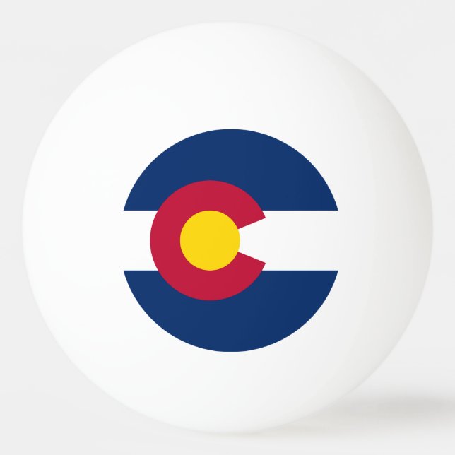 Balle De Ping Pong Drapeau de l'État du Colorado (Dos)