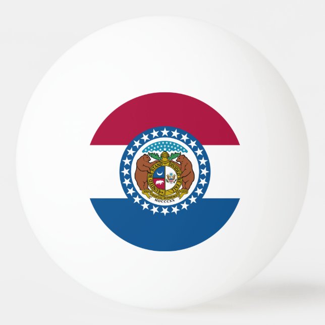 Balle De Ping Pong Drapeau de l'État du Missouri (Devant)