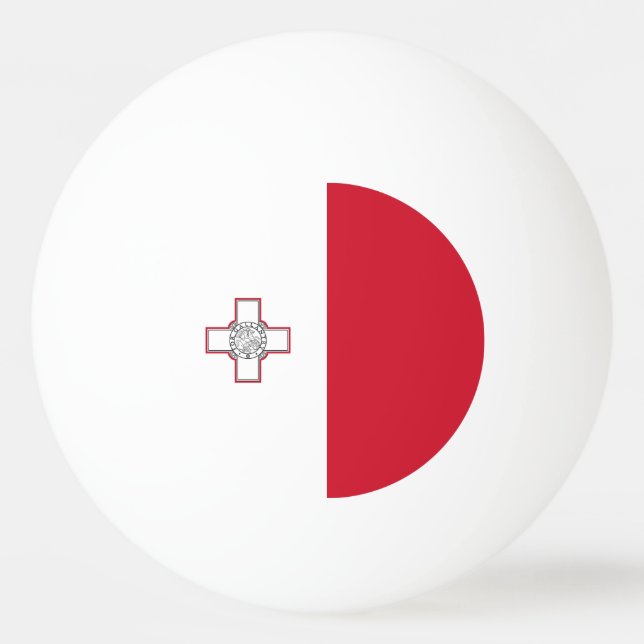 Balle De Ping Pong Drapeau de Malte (Devant)