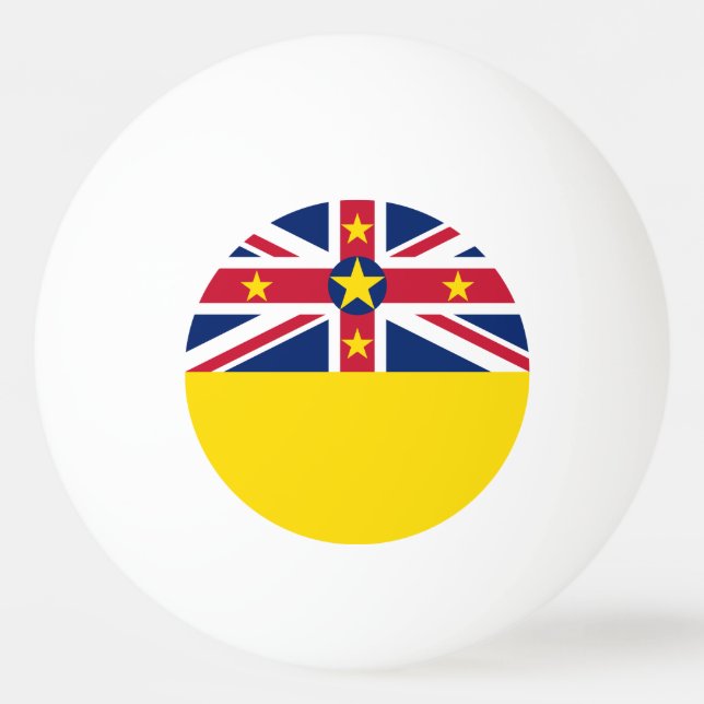 Balle De Ping Pong Drapeau de Niue (Devant)