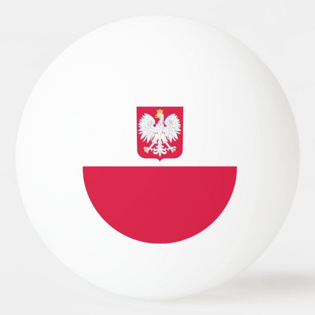Balle De Ping Pong Drapeau de Pologne (Devant)