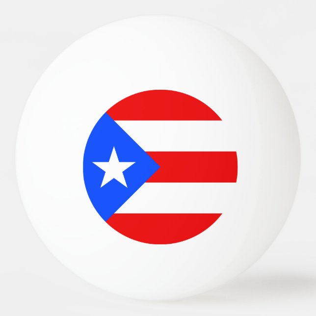 Balle De Ping Pong Drapeau de Porto Rico (Devant)