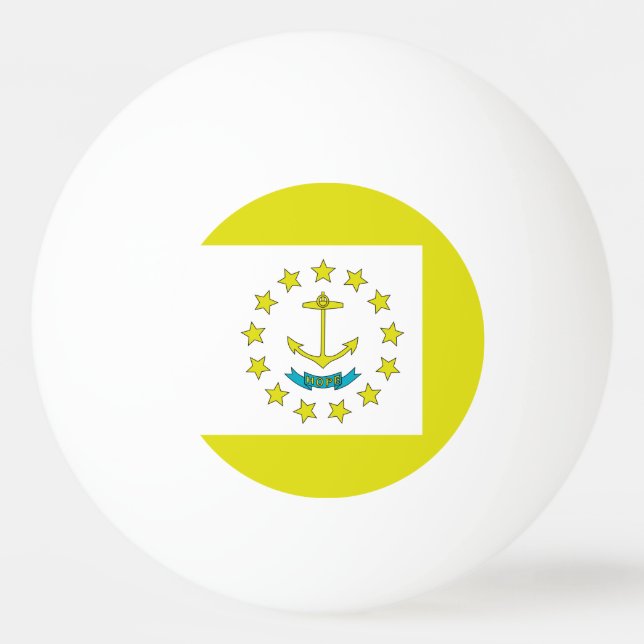 Balle De Ping Pong Drapeau de Rhode Island (Devant)
