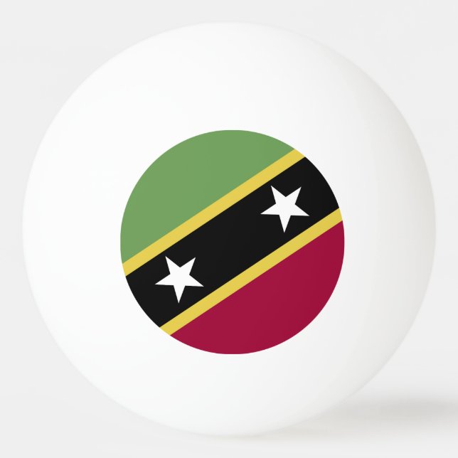Balle De Ping Pong Drapeau de Saint-Kitts-et-Nevis (Devant)