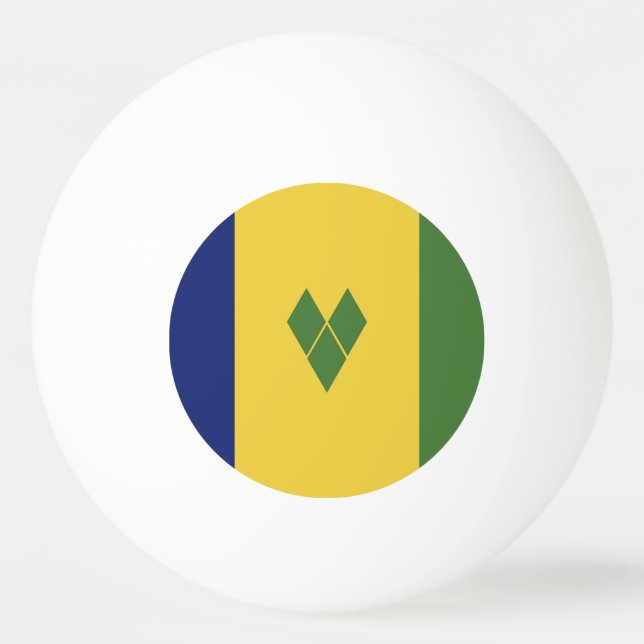 Balle De Ping Pong Drapeau de Saint-Vincent-et-les Grenadines (Devant)