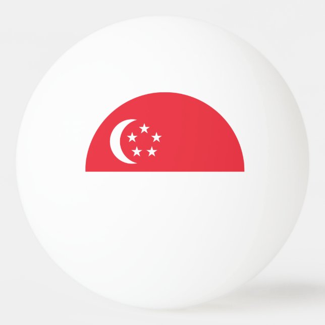 Balle De Ping Pong Drapeau de Singapour (Devant)