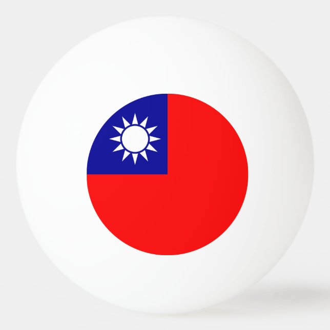 Balle De Ping Pong Drapeau de Taïwan (Devant)