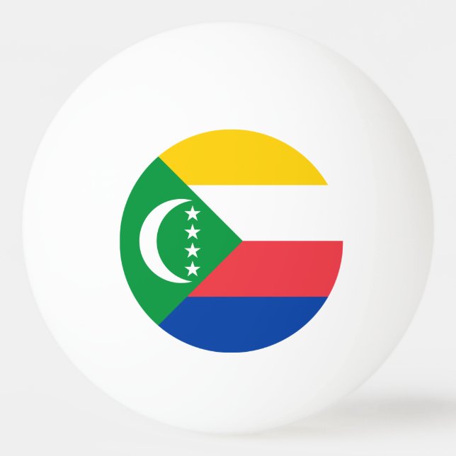 Balle De Ping Pong Drapeau des Comores (Devant)