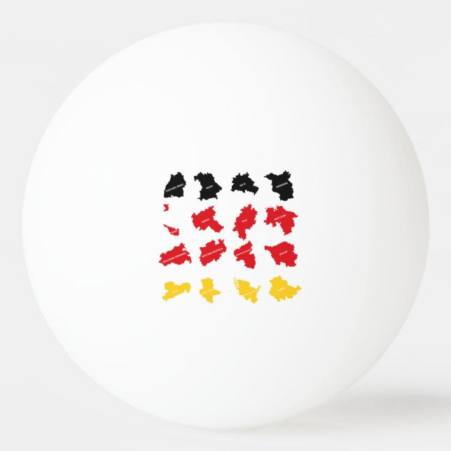 Balle De Ping Pong Drapeau des États allemands (Devant)