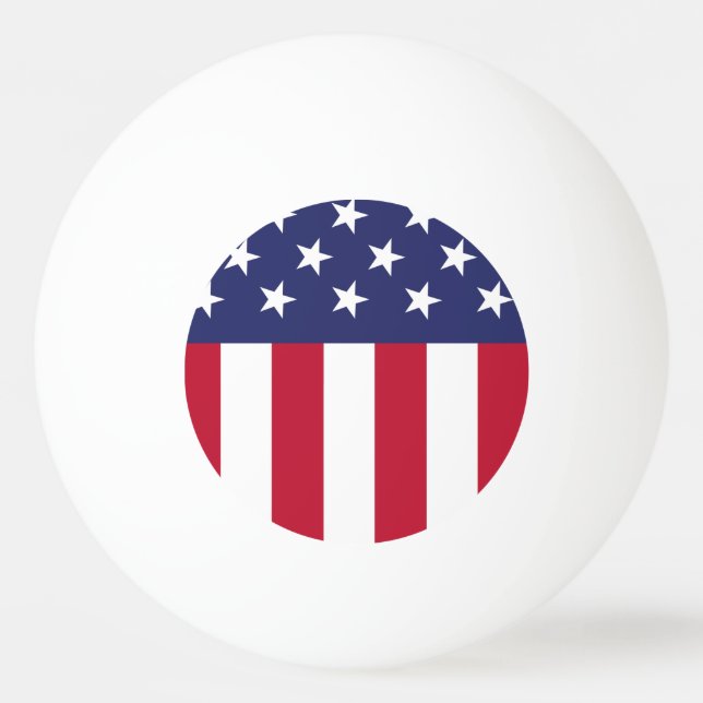 Balle De Ping Pong Drapeau des États-Unis d'Amérique (Devant)