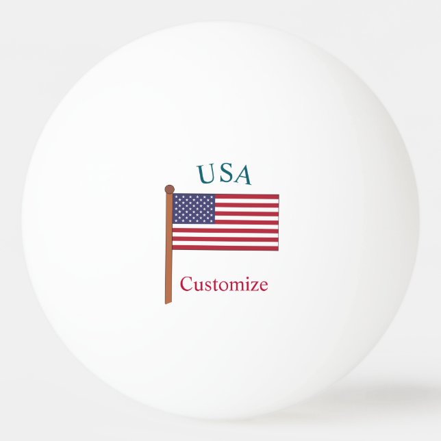Balle De Ping Pong Drapeau des États-Unis Thunder_Cove (Devant)