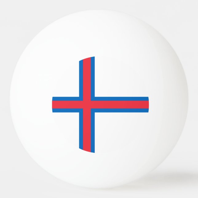 Balle De Ping Pong Drapeau des Iles Féroé (Dos)