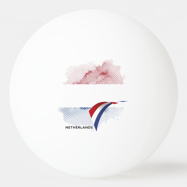 Balle De Ping Pong Drapeau des Pays-Bas (Devant)