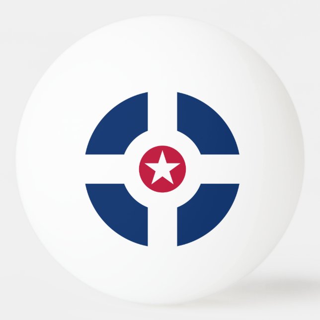 Balle De Ping Pong Drapeau d'Indianapolis, Indiana Ping Pong Ball (Devant)