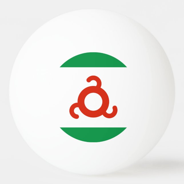 Balle De Ping Pong Drapeau d'Ingushetia (Devant)