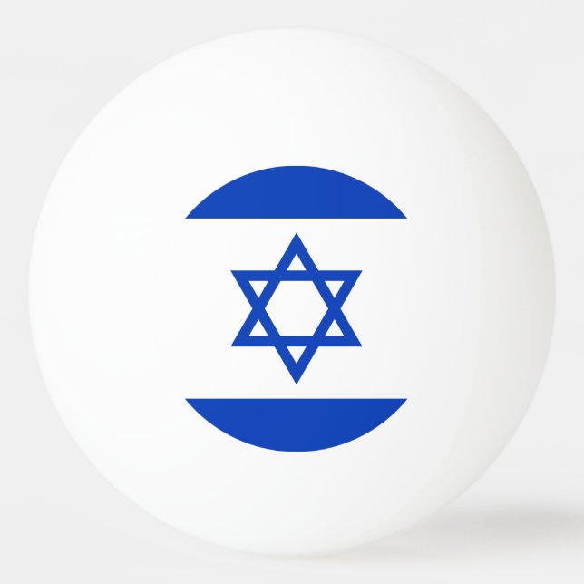 Balle De Ping Pong Drapeau d'Israël (Devant)