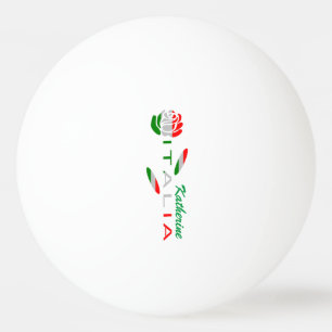 Balle De Ping Pong Drapeau d'Italie Rose Personnalisé